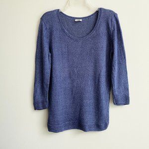Talbots Linen 3/4 sleeve Sweater Size M